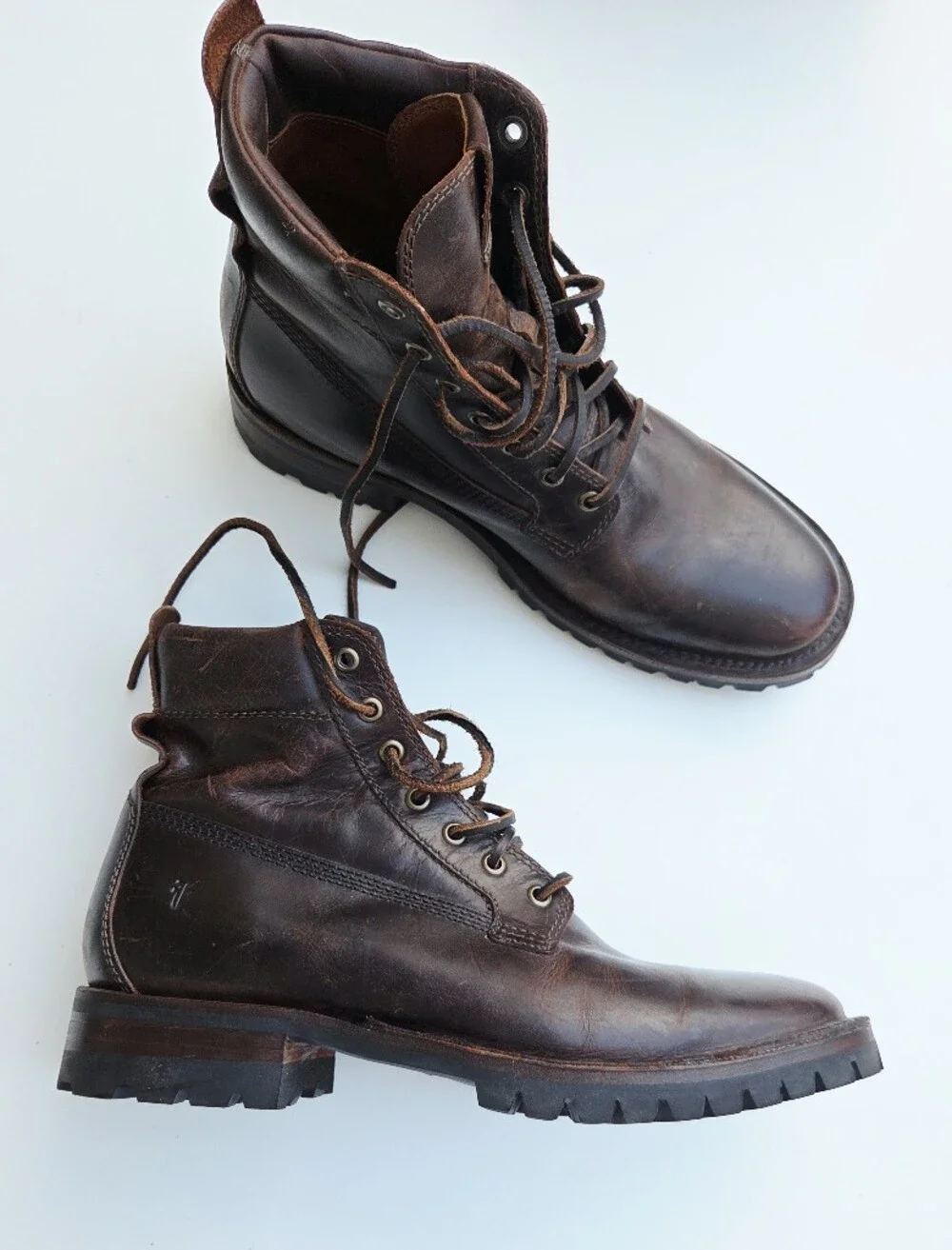 Frye Men's Union Leather Work Boots Brown Size 9.5